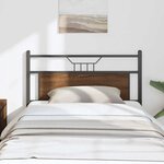vidaXL Tête de lit chêne marron 107 cm bois d'ingénierie et acier
