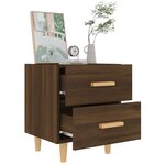 vidaXL Tables de chevet 2 Pièces Chêne marron 40x35x47 5 cm
