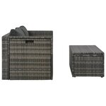 vidaXL Salon de jardin avec coussins 6 Pièces Résine tressée Gris