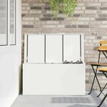 vidaXL Boîte de Rangement Extérieure Blanc 100 x 50.5 x 50 cm