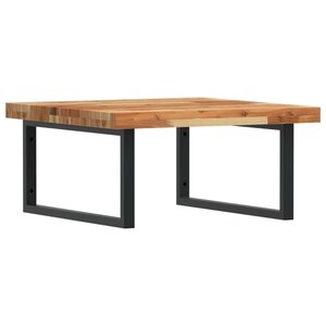 vidaXL Étagère de vasque murale acier et bois massif d'acacia