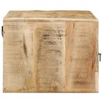 vidaXL Meuble TV mural 100x32x25 cm bois massif manguier brut