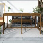 vidaXL Table de jardin marron miel 203 5x90x110 cm bois massif de pin