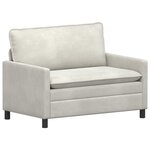 vidaXL Canapé Crème 126 x 81 x 87 5 cm Velours