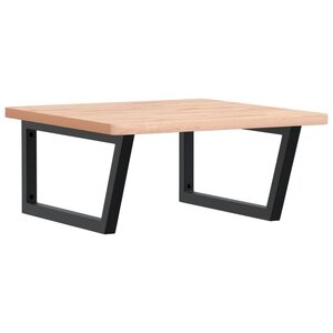 vidaXL Étagère de vasque murale acier et bois massif de hêtre