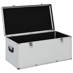 vidaXL Boîtes de rangement 3 Pièces Argenté Aluminium