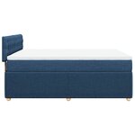 vidaXL Sommier à lattes de lit avec matelas Bleu 140x200 cm Tissu