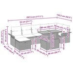 vidaXL Ensemble de canapé de jardin 8 Pièces Beige polyrotin
