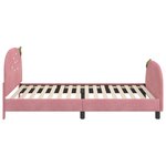 vidaXL Cadre de lit pour enfants avec tête de lit Rose 90 x 190 cm