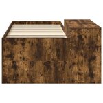 vidaXL Lit haut pour enfants avec bureau Chêne fumé 98 5 x 200 cm