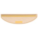 vidaXL Tapis d'escalier autocollants 15 Pièces 65x21x4 cm Beige clair