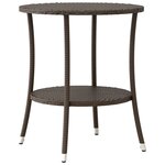 vidaXL Ensemble de bistro 3 Pièces avec coussins marron résine tressée