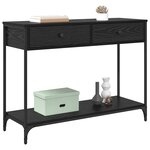 vidaXL Table console Chêne noir 100 x 34 5 x 75 cm Bois d'ingénierie