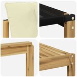 vidaXL Ensemble de canapés d'extérieur 9 pc Blanc et crème