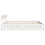 vidaXL Cadre de lit sans matelas blanc 180x200 cm bois massif de pin