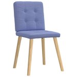 vidaXL Chaises à manger lot de 4 bleu jean tissu