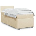 vidaXL Sommier à lattes de lit avec matelas Crème 80x200 cm Tissu