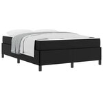 vidaXL Cadre de lit avec matelas Noir 140 x 200 cm tissu
