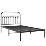 vidaXL Cadre de lit métal sans matelas avec tête de lit noir 107x203cm