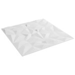 vidaXL Panneaux muraux 48 Pièces blanc 50x50 cm XPS 12 m² améthyste
