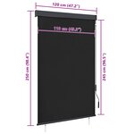 vidaXL Store roulant d'extérieur 120 x 250 cm Anthracite