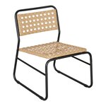 Ensemble de bistrot avec table basse et 2 chaises beige noir 03_0009406