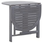 vidaXL Mobilier à dîner de jardin 5 Pièces Bois d'acacia massif Gris