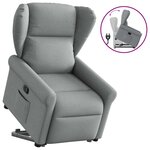 vidaXL Fauteuil inclinable Gris clair Tissu