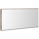 Cabinet de miroir de salle de bain vidaXL avec lumière LED Chêne fumé 80x37 cm