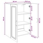 vidaXL Armoire Murale 66 x 34 5 x 90 cm Bois d'ingénierie Bois ancien
