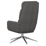 vidaXL Chaise de relaxation Gris foncé Tissu
