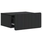 vidaXL Cabinet de chevet mural avec tiroir Noir 49 x 34 5 x 24 cm