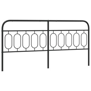 vidaXL Tête de lit métal noir 200 cm