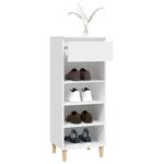 vidaXL Armoire à chaussures Blanc 40x36x105 cm Bois d'ingénierie