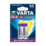 Blister de 2 piles ULTRA Lithium LR6 Mignon AA VARTA