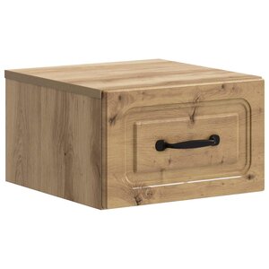 vidaXL Cabinet de chevet mural Chêne artisanal 34 5 x 33 x 20 cm