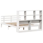 vidaXL Lit bibliothèque sans matelas blanc 120x190 cm bois pin massif
