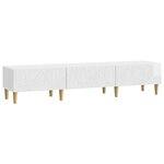 vidaXL Meuble TV 147 x 34 5 x 30 cm Blanc brillant Bois d'ingénierie