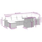 vidaXL Salon de jardin avec coussins 8 Pièces beige résine tressée