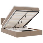 VidaXL Cadre de lit ottoman et matelas cappuccino 140x190cm similicuir