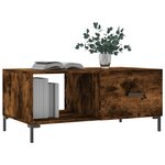vidaXL Table basse chêne fumé 90x50x40 cm bois d'ingénierie