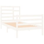 vidaXL Cadre de lit sans matelas blanc bois massif 75x190 cm