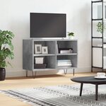 vidaXL Meuble TV gris béton 69 5x30x50 cm bois d'ingénierie