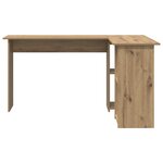 vidaXL Bureau en chêne artisanal Chêne artisanal Panneau de particules