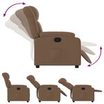 vidaXL Fauteuil inclinable Marron Tissu