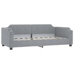 vidaXL Lit de jour avec lit gigogne gris clair 100x190 cm tissu