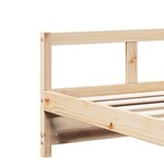 vidaXL Lit de jour naturel 90x200 cm bois de pin massif