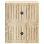 vidaXL Cabinet de chevet mural 2 pièces Chêne Sonoma 33 x 34 5 x 40 cm