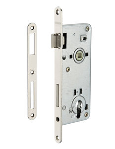 THIRARD - Boitier de serrure encastrable à cylindre pour porte d'entrée  axe 50mm  bouts ronds  zingué - THIRARD