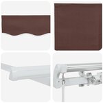 vidaXL Auvent manuel rétractable marron 500x300 cm